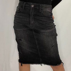 Vintage Black Denim Skirt